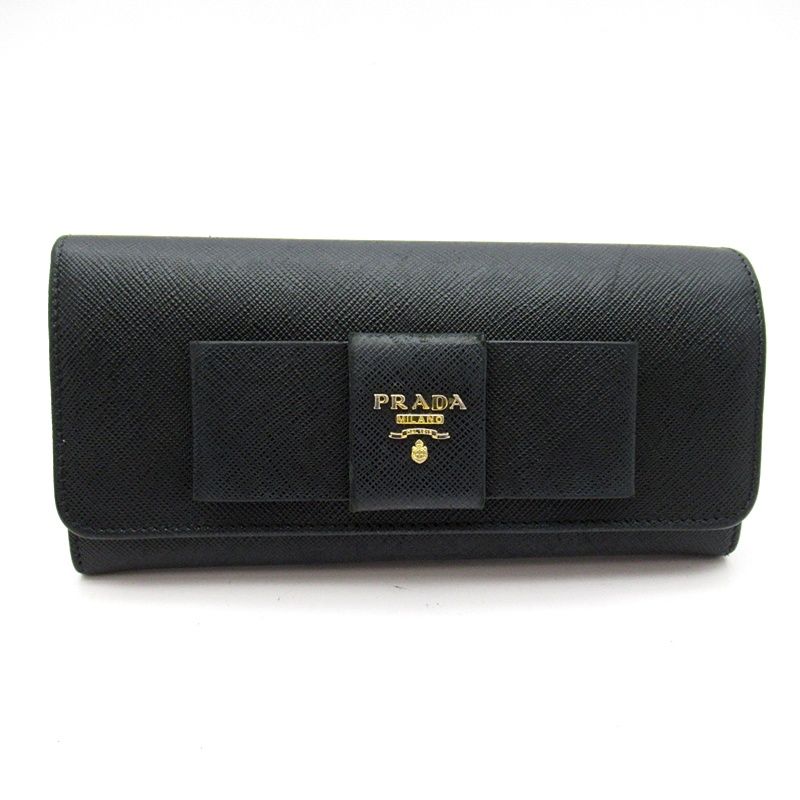 Prada Fiocco Wallet Saffiano Black