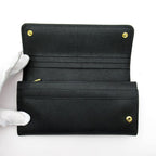 Prada Fiocco Wallet Saffiano Black — view 6