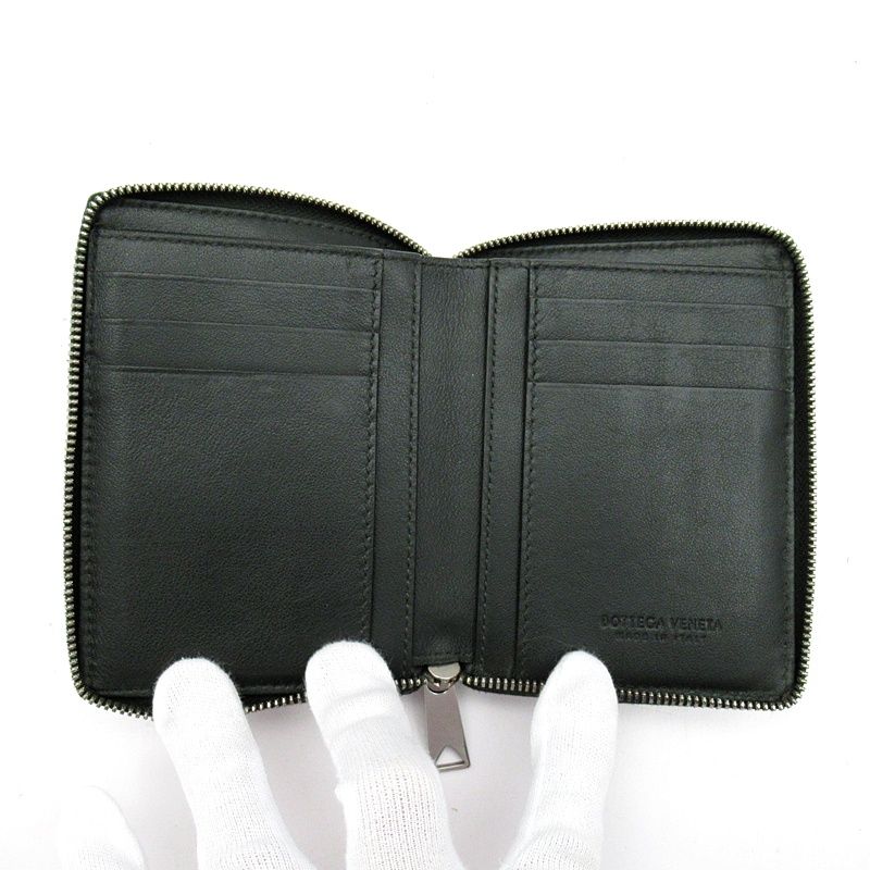 Bottega Veneta Cassette Wallet Intrecciato Dark Green — view 5