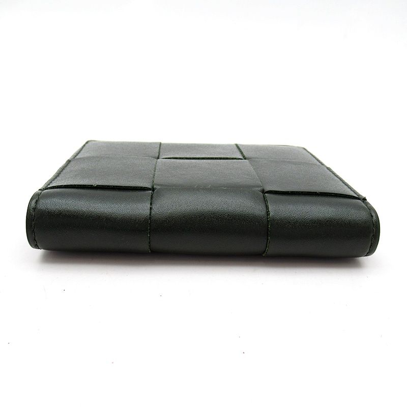 Bottega Veneta Cassette Wallet Intrecciato Dark Green — view 4