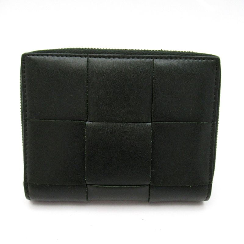 Bottega Veneta Cassette Wallet Intrecciato Dark Green