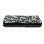 Dior Vertical Long Zip Wallet Oblique Jacquard Black — view 3