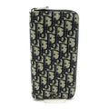 Dior Vertical Long Zip Wallet Oblique Jacquard Black