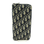 Dior Vertical Long Zip Wallet Oblique Jacquard Black