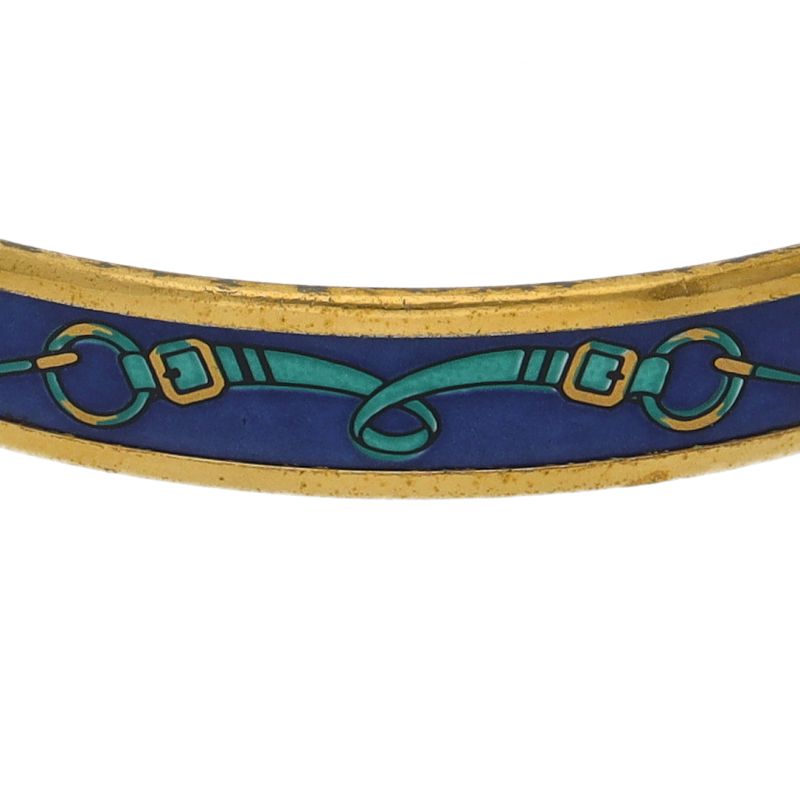 Hermes Enamel Bangle PM Brass Bracelet — view 2