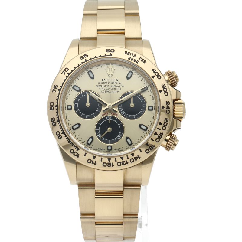 Rolex Cosmograph Daytona Watch Box Card 18k Yellow Gold Champagne Black Polished — view 2