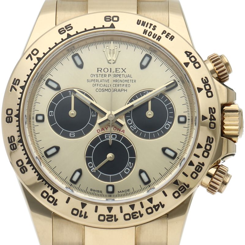 Rolex Cosmograph Daytona Watch Box Card 18k Yellow Gold Champagne Black Polished