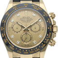 Rolex Cosmograph Daytona Watch Diamond Box Card 18k Yellow Gold Rubber Strap