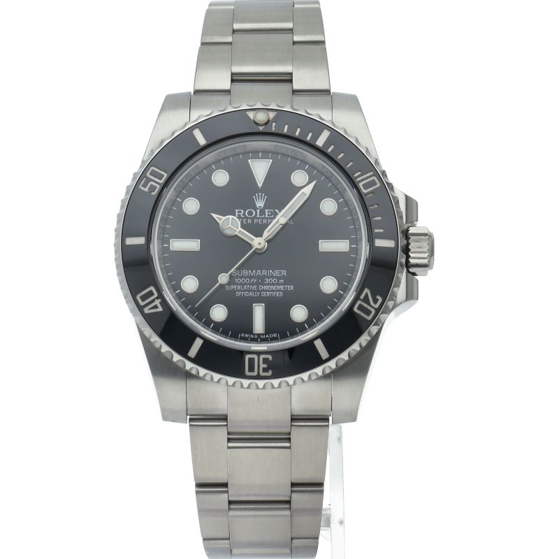 Rolex Submariner Watch Polished Buckle Box Card Stainless Steel Black — view 2