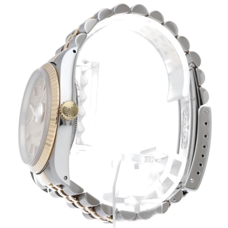 Rolex Datejust Watch Mosaic Dial 18k Yellow Gold Stainless Steel Champagne — view 3