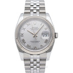 Rolex Datejust 36 Watch Jubilee 18k White Gold & Stainless Steel Silver Polished — view 2