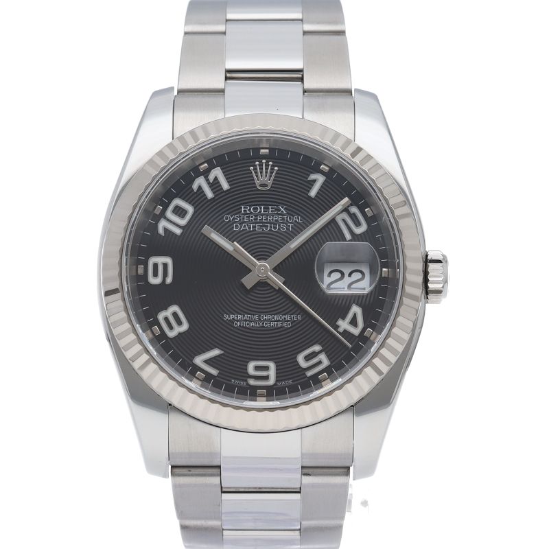 Rolex Datejust 36 Watch Oyster Star Concentric Dial 18k White Gold & Stainless — view 2