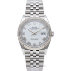Rolex Datejust 36 Watch Jubilee Box Card 18k White Gold & Stainless Steel — view 2