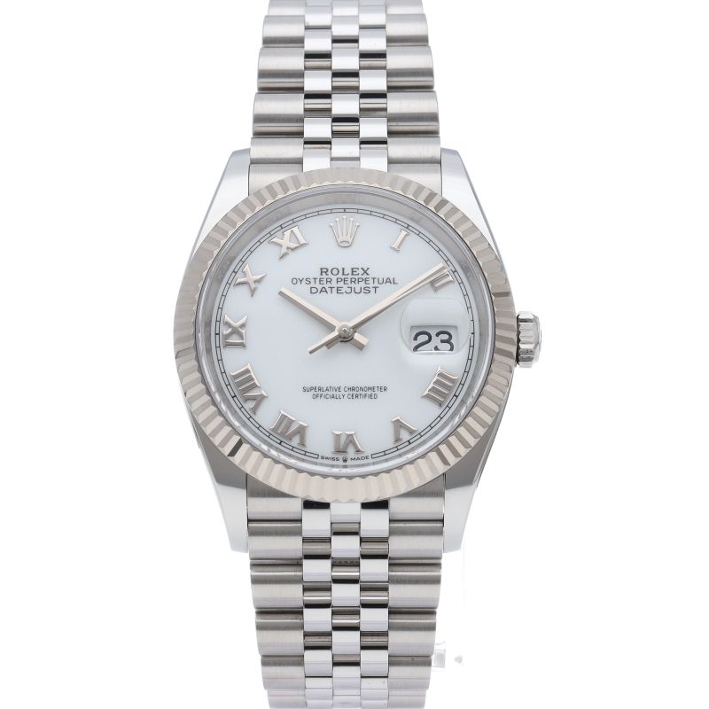 Rolex Datejust 36 Watch Jubilee Box Card 18k White Gold & Stainless Steel — view 2