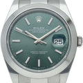 Rolex Datejust 41 Watch Oy Star Mint Green Box SS