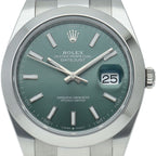 Rolex Datejust 41 Watch Oy Star Mint Green Box SS