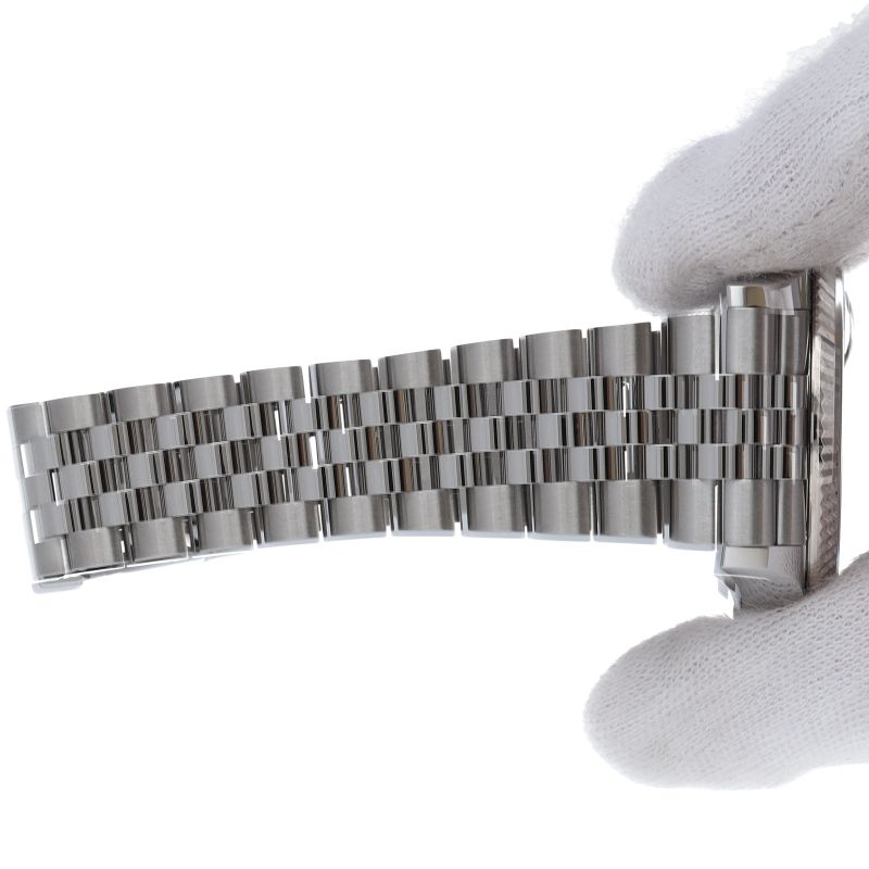 Rolex Datejust 36 Watch Blue Full Tufted Motif Dial Box Card 18k White Gold — view 7