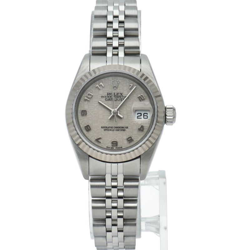 Rolex Datejust Watch Computer Dial Box and Card 18k White Gold and Stainless — view 2