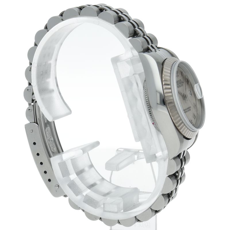 Rolex Datejust Watch Computer Dial Box and Card 18k White Gold and Stainless — view 4