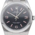 Rolex Oyster Perpetual 36 Watch with Card Stainless Steel Black Pink Polished