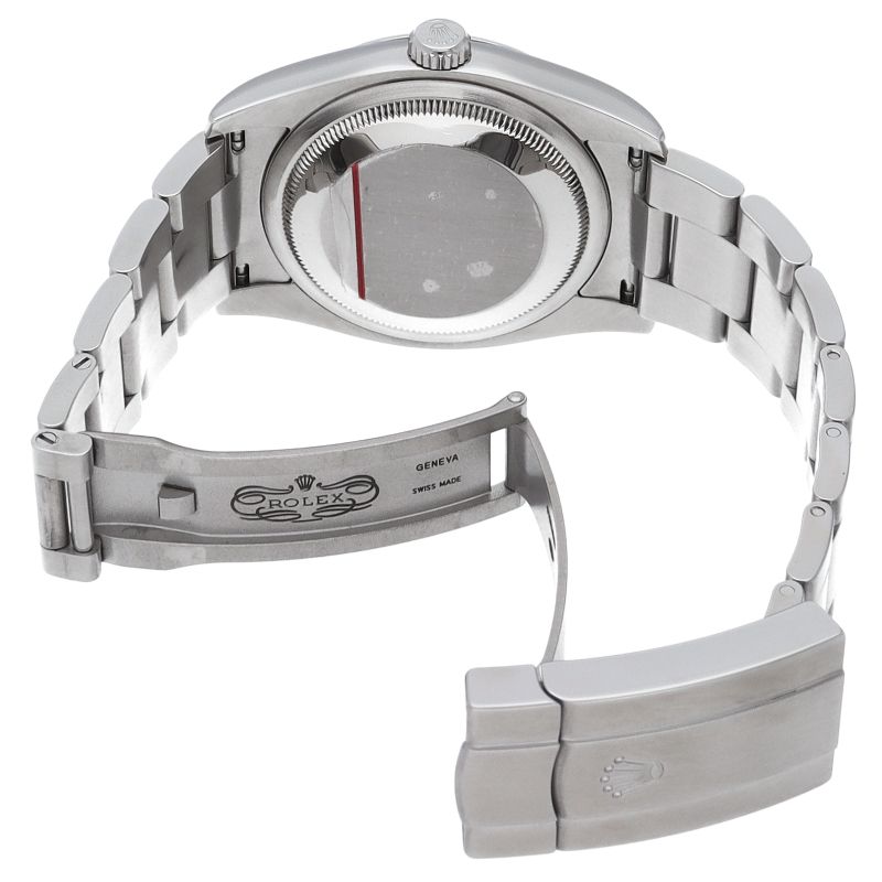 Rolex Oyster Perpetual 36 Watch with Card Stainless Steel Black Pink Polished — view 5