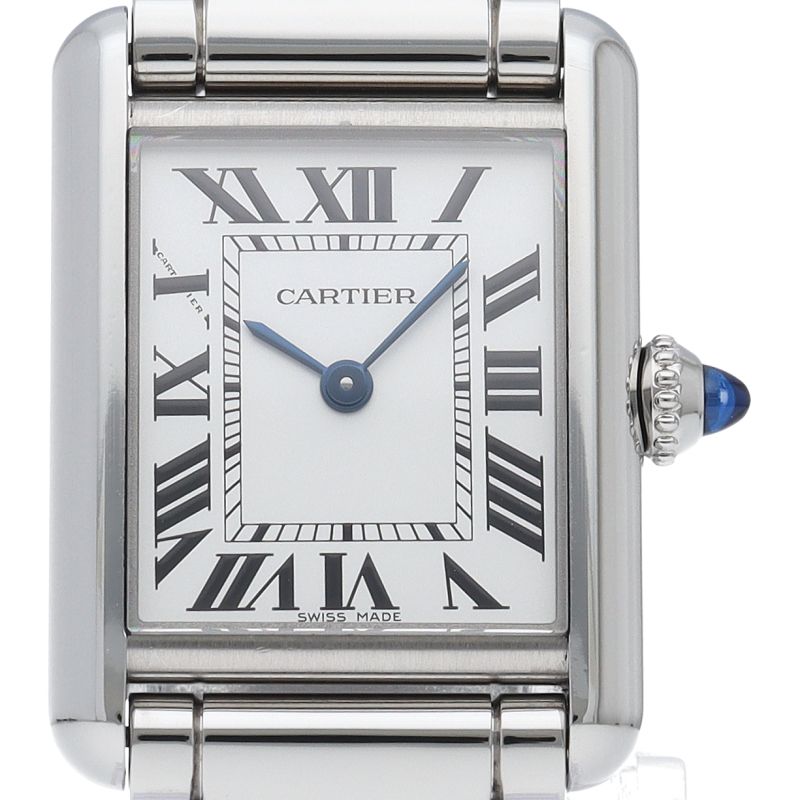 Cartier Tank Must SM Watch Box Stainless Steel Silver Polished