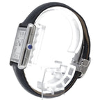 Cartier Tank Solo SM Watch SS Leather White Polished — view 3