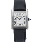 Cartier Tank Solo SM Watch SS Leather White Polished — view 2