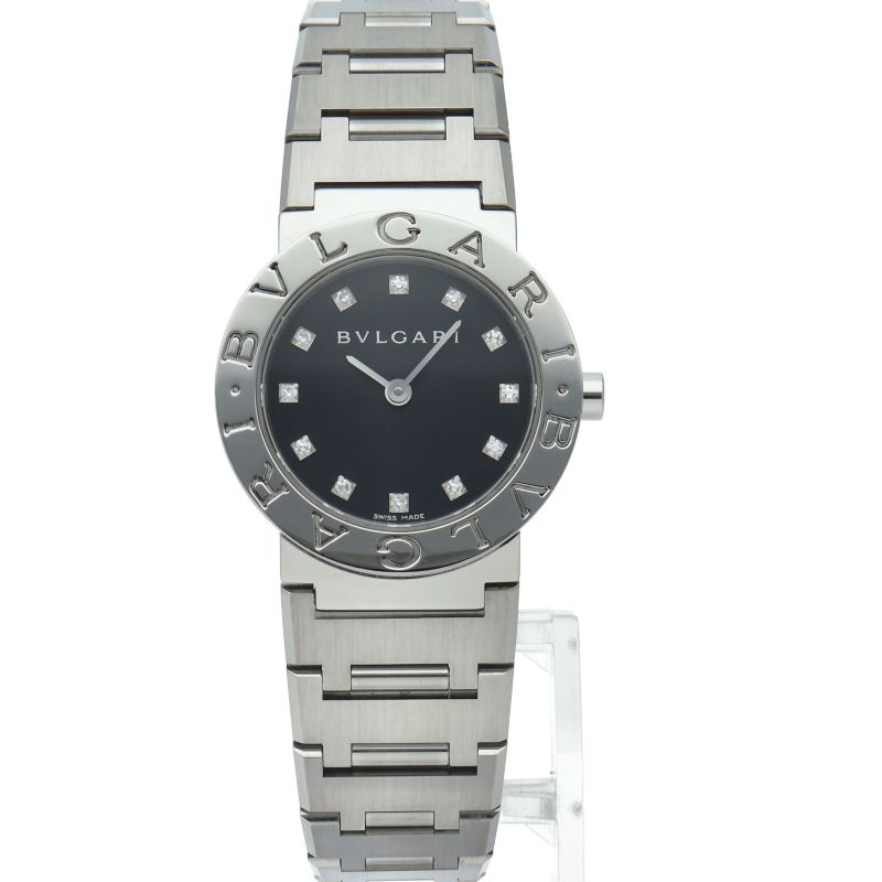 Bvlgari Bulgari Watch 26 Diamond 12 Box Card 1 Link Stainless Steel — view 2