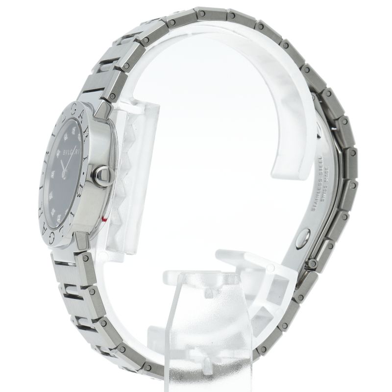 Bvlgari Bulgari Watch 26 Diamond 12 Box Card 1 Link Stainless Steel — view 3