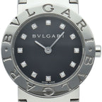 Bvlgari Bulgari Watch 26 Diamond 12 Box Card 1 Link Stainless Steel