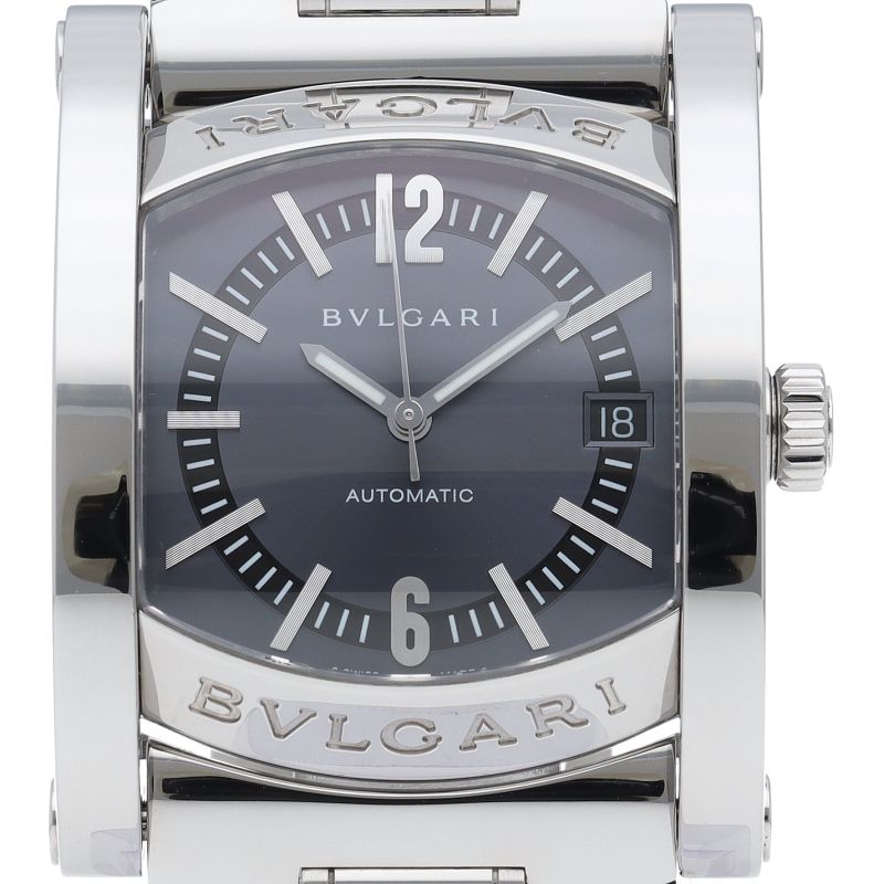 Bvlgari Bulgari Assioma Watch Automatic Stainless Steel Navy Polished