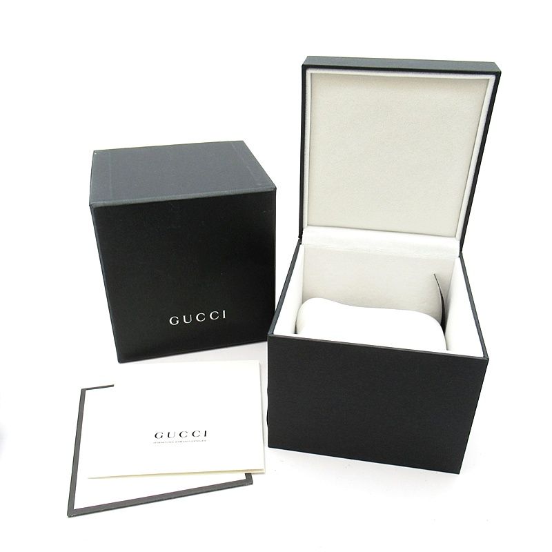 Gucci Pantheon Chronograph Black 115.2 Box Card Stainless Steel Watch Pre Owned — view 6