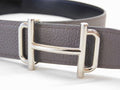 Hermes Belt Waist 90 with External Hole Reversible Royale Silver Buckle