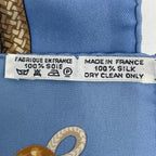 Hermes Carre 90 Brandebourgs Scarf Silk Blue — view 8