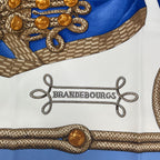 Hermes Carre 90 Brandebourgs Scarf Silk Blue — view 6