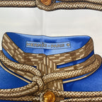 Hermes Carre 90 Brandebourgs Scarf Silk Blue — view 7