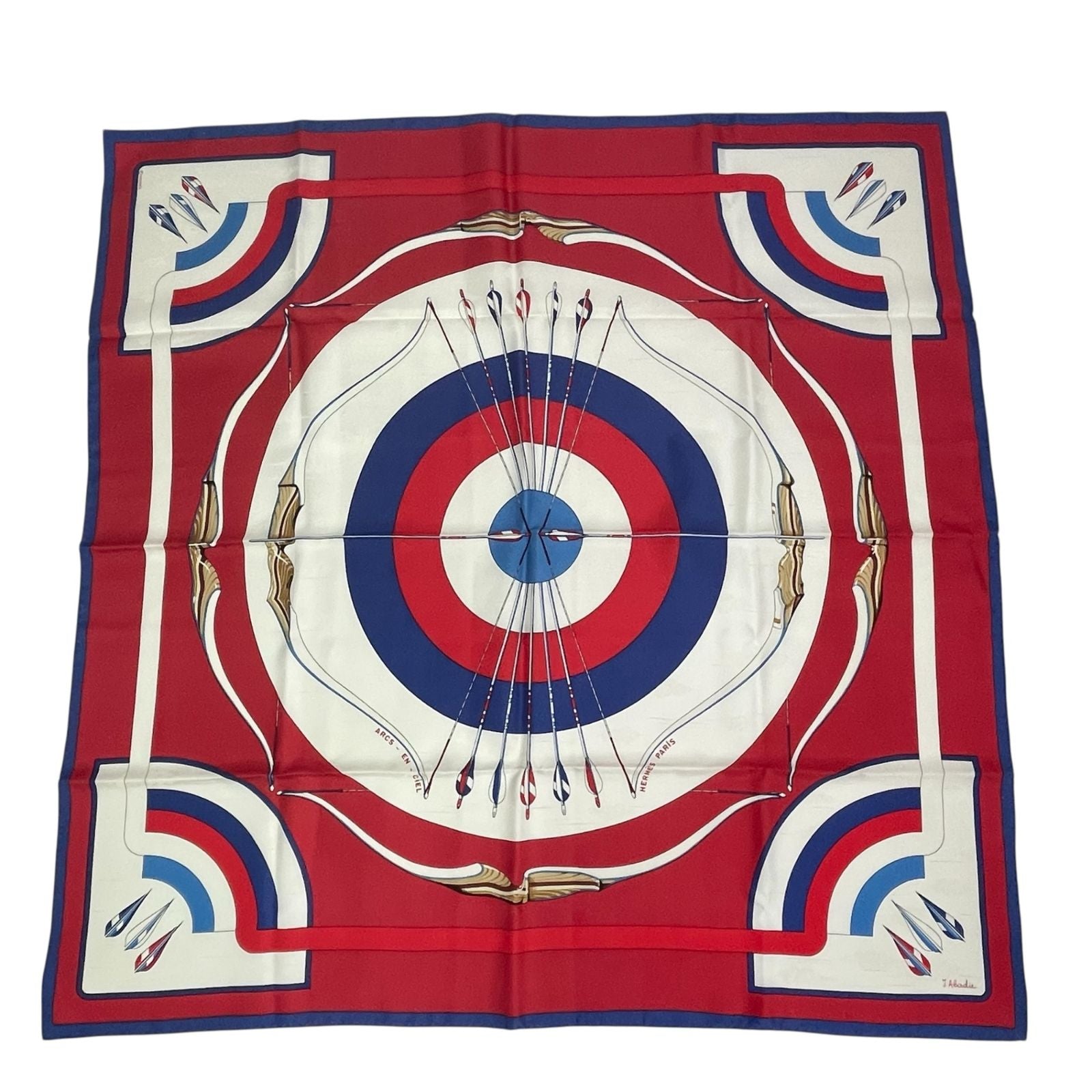 Hermes Carre 90 Silk Scarf Arcs en Ciel Multicolor