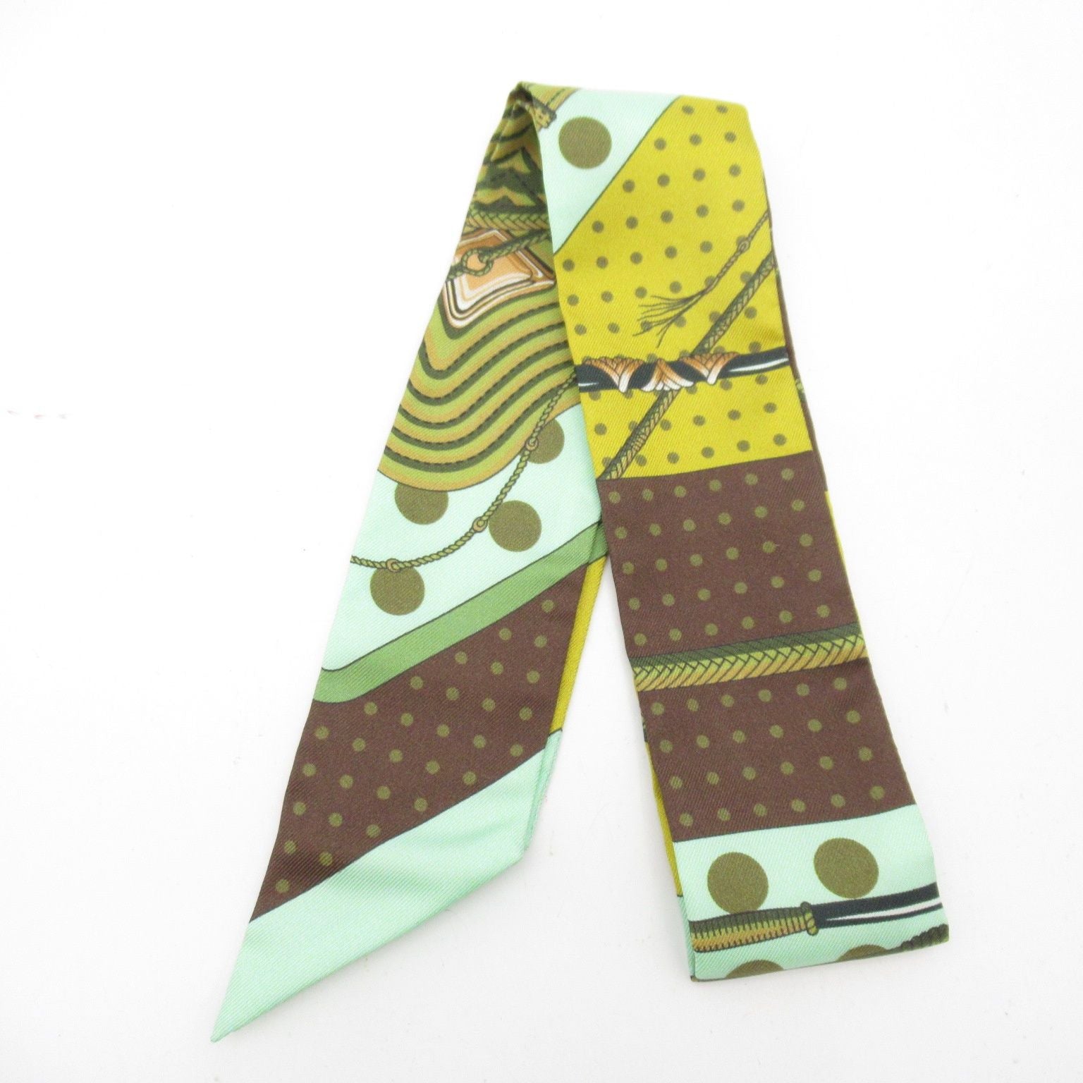 Hermes Twilly Scarf Clic Clac Polka Dot Silk