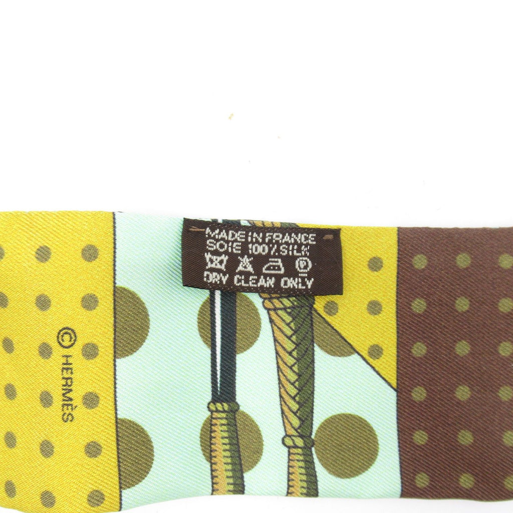 Hermes Twilly Scarf Clic Clac Polka Dot Silk — view 3