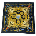 Hermes Carre 90 Railing Ship Handrail Scarf Silk Black