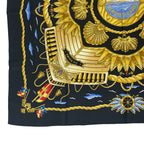 Hermes Carre 90 Railing Ship Handrail Scarf Silk Black — view 4