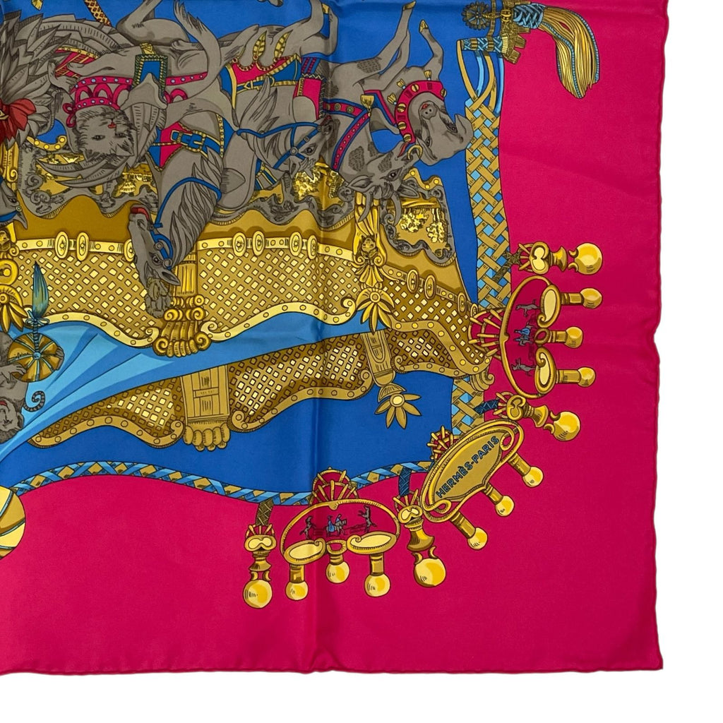 Hermes Carre 90 Silk Tournez Manege Merigo Land Multicolor Scarf — view 5