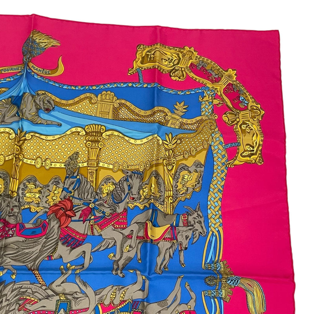 Hermes Carre 90 Silk Tournez Manege Merigo Land Multicolor Scarf — view 3