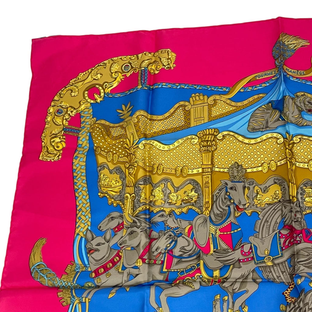 Hermes Carre 90 Silk Tournez Manege Merigo Land Multicolor Scarf — view 2