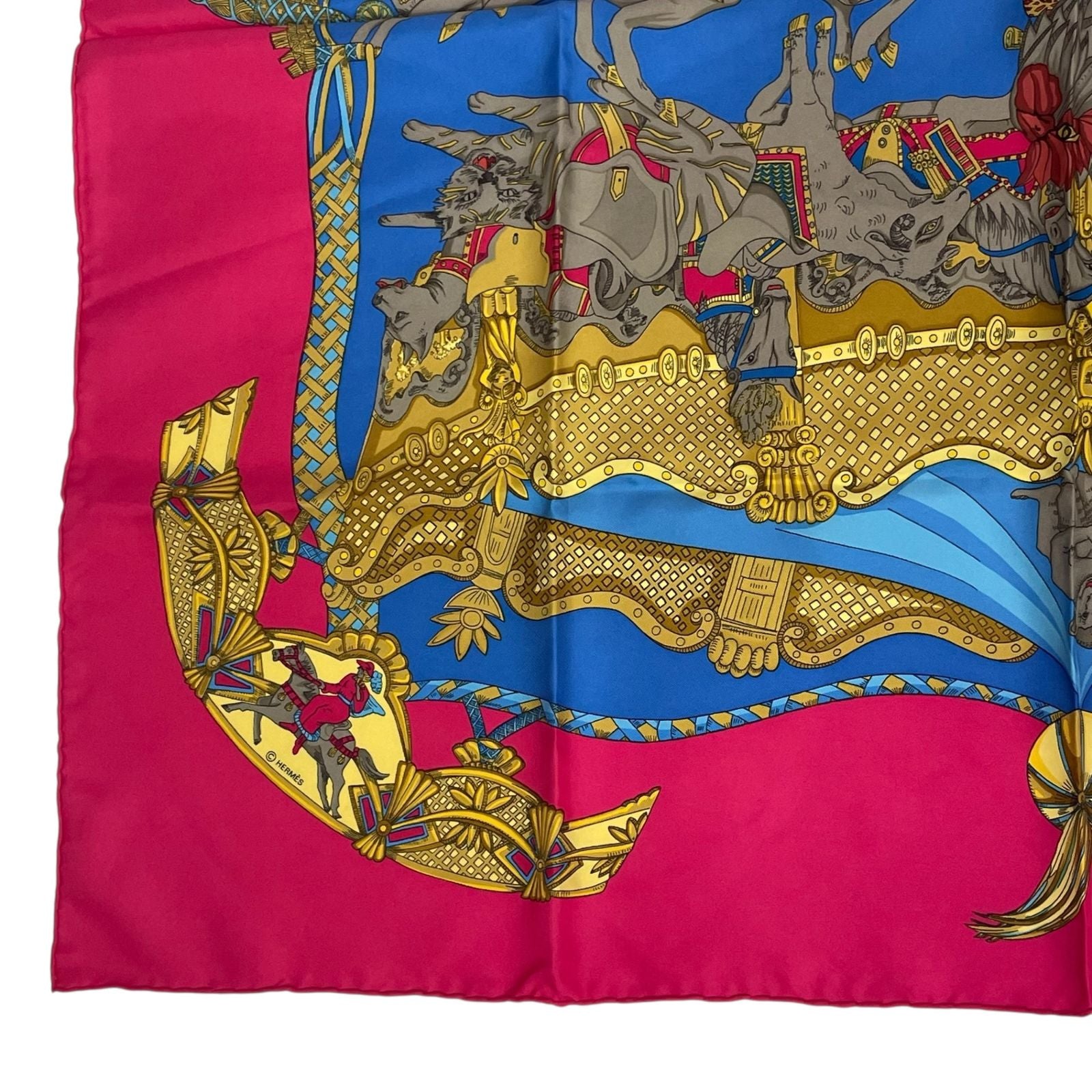 Hermes Carre 90 Silk Tournez Manege Merigo Land Multicolor Scarf — view 4