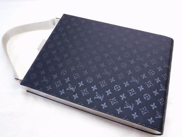 Louis Vuitton Monogram Satin Angers GM Noir Handbag