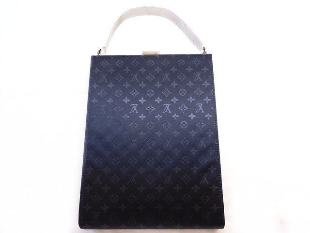Louis Vuitton Monogram Satin Angers GM Noir Handbag — view 2