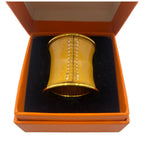 Hermes Scarf Ring Leather Gold Tube — view 2