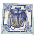 Hermes Carre 90 Brandebourgs Scarf Silk Blue